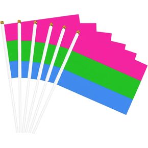 Polysexual Pride Flag Small Mini Flags Hand Hand Flag Festival Stick Decorations Decorations Decorations Sign For Parades Yard Lawn