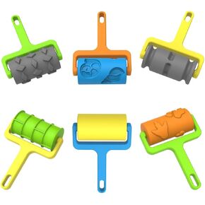 مجموعة أسطوانة Novazanu 6pcs Sand Beach ، وأداة لعب الرمال متعددة الألوان مع مسارات قابلة للفصل نمط ، وعفن 2 في 1 وأدوات فنية لإبداع الإبداع الملهم
