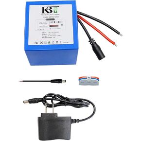 KBT 6V 6Ah LiFePO4 Replacement Battery, Small Size with Charger, Charging Cable, Cable Connector for Kids Ride On Toys, Lantern Lights, Streamlight Litebox, Home Security Alarm System Backup