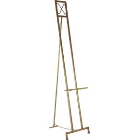 Deco 79 Metal Geometric Display Easel Adjustable 3 Tier Floor Standing Easel with Chain Support, Display Stand 18" x 17" x 70", Gold