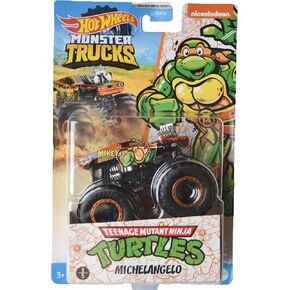 Hot Wheels Monster Trucks Michelangelo ، [TMNT] 1:64 مقياس 3/5