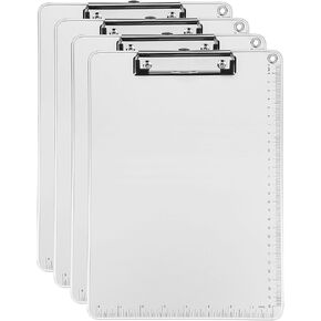 PATIKIL A4 MEDBOARKED ، 20pcs حافظة الحافظة الألومنيوم شاقتها مع مقطع منخفض للمكتب المنزلي في الهواء الطلق ، الحجم 12.5 × 9 بوصة