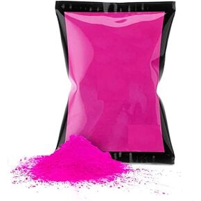 مسحوق ألوان هولي طبيعي وغير سام - وردي | 1 × 900GMS مسحوق ألوان غلو نابض بالحياة لحروب الألوان ، وحفلات عيد الفصح ، والتشغيل المرح ، وكشف الجنس ، ومهرجان هولي ، ماراثون ، التصوير الفوتوغرافي ، رانجولي