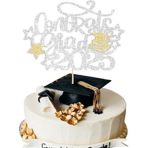 Gyufise 24PCS PROM 2025 Cupcake Toppers 2025 Graduation Cupcake اختيارات تهانينا من فئة 2025 كعكات التخرج ديكورات كعكة التخرج