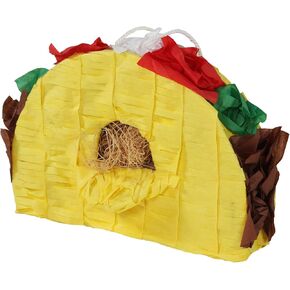 Penn-Plax Taco Pinata with Natural Nesting Material – Safe for Medium and Large Birds – Colorful & Fun Addition to Any Cage