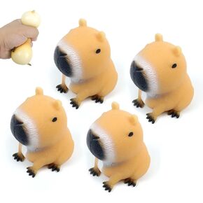 4 حزم الضغط Capybara تململ كرات الإجهاد تململ ألعاب البالغين الأطفال يخرجون ألعابًا ولعبًا حسيًا للأطفال الذين يعانون من التوحد من ألعاب الإجهاد للهدايا.