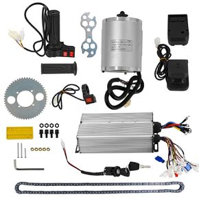 مجموعات محرك DC عالية السرعة 72V 3000W مع 24 MOSFET 50A وحدة تحكم ، خنق ، 4900 دورة في الدقيقة مصنفة للدراجات البخارية ، الدراجة ، تحويل الدراجات النارية BLDC المحرك بدون فرشاة