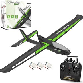 Wing Span 600mm 23.6" Inch Pre-Assembled Remote Control Aircraft RC Glider 4-Channel 3D Aerobatics 6 Gyro Xpilot Stabilization Hobby RC Plane for Beginners Adults Experts (RTF 3-Batteries)
