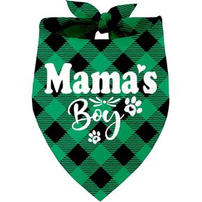 Mama's Boy Dog Bandana ، Dog Mom's Boy Gift Dog Bandana ، accsities pet dickf ، print dog bandanas gift for dog lover birthday أو Christmas ، for small median اطلب الكلاب الكبيرة (n3)