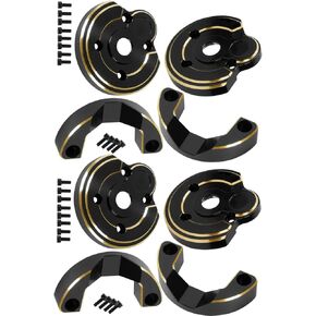 Brass Portal Covers Weights Upgrades Part for Axial Capra 1.9 UTB/SCX10 III,ARRCat 8PCS Brass Portal Covers Weights,Black