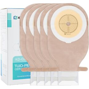 10 PCS Colostomy Bags,One Piece Drainable Pouches for Ostomy Ileostomy Stoma Care, Cut-to-Fit