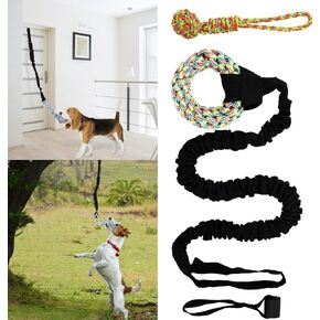 Dog Leash Toy, Aggressive Chewing Outdoor tug-of-war Competition Toy, Suitable for Small and Medium-Sized Dog Outdoor Bungee Jumping Hanging Sports Rope (Color)