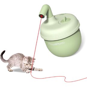 لعبة ليزر NWK Cat ، مؤشر ليزر Cat قابل لإعادة الشحن مع دوران غير منتظم 360 درجة وتصميم البهلوان ، وضع سريع وبطيء ، لعبة القط التلقائي مع النعناع البري للقطات الداخلية (الأخضر)