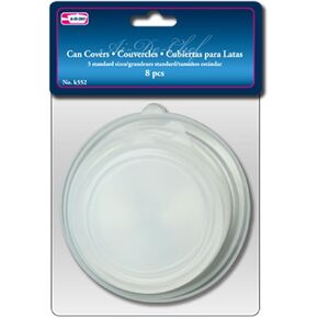 Set of 6 Can Covers Pet Food Plastic Lids Canned Goods Asst Sizes by Al-De-Chef