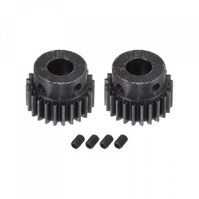 UXCELL 1MOD 24T PINION GEAR 8MM BORE FELLED MOTOR MOTOR RACK مع خطوة لسيارة RC CAR TRACK DUCRE DRIVE ، 2 مجموعة