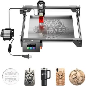 Long Ray5 Laser Engraver مع Air Abs Kit ، 10 واط نقاش بالليزر عالي الدقة ، CNC SPOT المضغوطة ، App Undline Control ، أداة نقش DIY للمعادن/الزجاج/الخشب ، منطقة النقش 15.7 "x15.7"