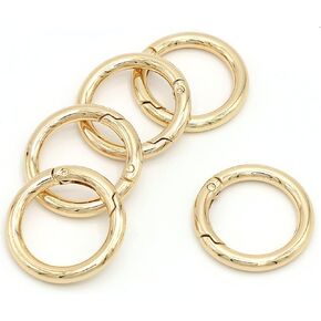 10PCS Spring O Rings Metal Round Carabiner Clip Snap for Keyrings Buckle, Bags, Purses