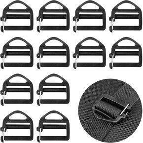 12 PCS حزام الخطاف مقطع 25 مم 1 '' حزام حزام حزام مع قفل فتح البلاستيك الحزام الزر نهاية clasp موصل clasp