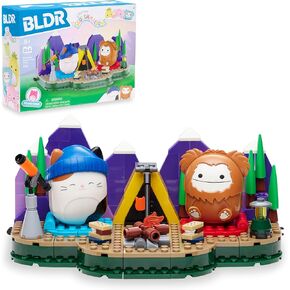 Squishmallows Benny and Cam's Outdoor Adventure Building Set - Cam The Cat and Benny The Bigfoot Buildable Figures - Squishmallows Fans 8+, 0050