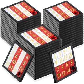 48 PCS 15 ألعاب رقم شريحة الشريحة الدماغية الشريحة مع Carry Case Educational Learning Doys للبالغين عيد الميلاد ، وألعاب حفلة عيد ميلاد ، 2.6 × 2.6 بوصة