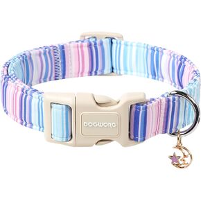 DOGWONG Flower Dog Collar, Girl Daisy Dog Collar Durable Ice Cream Pet Dog Collars Cute Summer Beach Puppy Necklace for Small Medium Large Dogs