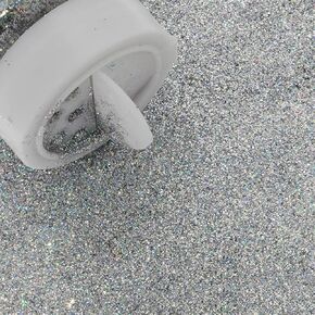 الورق Mart Silver Blue Glitter ، 1 رطل حاوية كبيرة من اللمعان المجسم الإضافي الدقيق ، والحبوب الدقيقة 0.0156 بوصة بريق كبير للحرف اليدوية