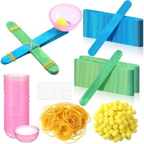 24 مجموعة STEM DIY CATAPULT CRAFT KIT CARK CATEPULTS KIT للأنشطة التعليمية والتعلم أنشطة المعسكرات (ملونة)