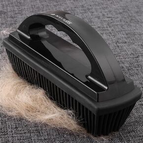 فرشاة Navaris Pet Hair Remover - لأسطح متعددة بما في ذلك الأثاث ، والسجاد ، والملابس - مزيل فراء الكلاب والقطط السريع مع مقبض - 15.5 × 8.5 × 5 سم (6.1 "× 3.3" × 2 ")