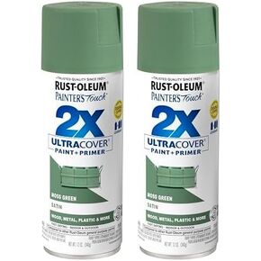 Rust-Oleum 249071 Painter's Touch 2x Ultra Cover Pray Paint ، 12 OZ ، Satin Moss Green (حزمة 2)