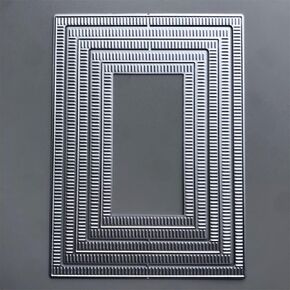 Rectangle Border Die Cut for Card Making, Scrapbooking Die-Cuts, Metal Cutting Dies Congratulations Die Cuts Embossing Stencils Template for DIY Scrap-Booking Decor Wedding Birthday Blessing Art Card