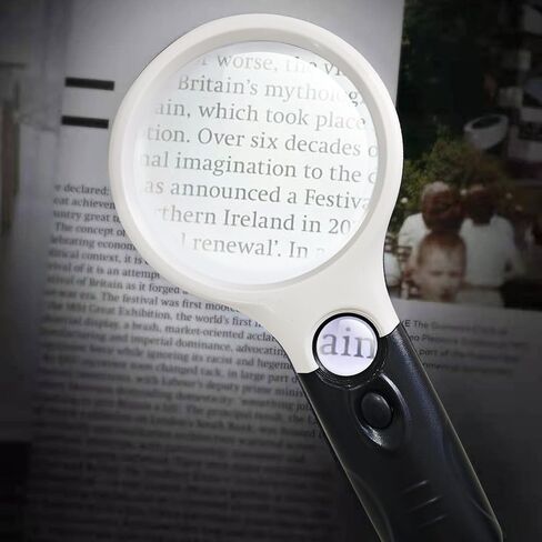 Wapodeai 3X 45X High Magnification, Suitable for Reading, Jewellery, Lnspection, Science (Black) in Saudi Arabia