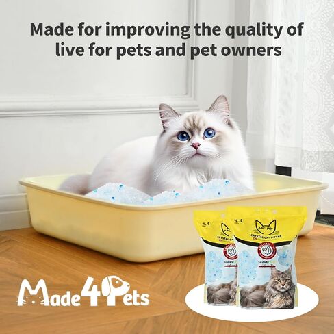 Cat Litter Crystals No Clumping Odor Control Kitty Litter Non-Clumping No scooping Low Dust, Low Tracking, Dehydrates Waste - 25.8 lbs (6 x 4.3 lb Packs) in Kuwait