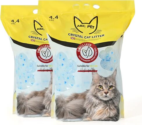 Cat Litter Crystals No Clumping Odor Control Kitty Litter Non-Clumping No scooping Low Dust, Low Tracking, Dehydrates Waste - 25.8 lbs (6 x 4.3 lb Packs) in Kuwait