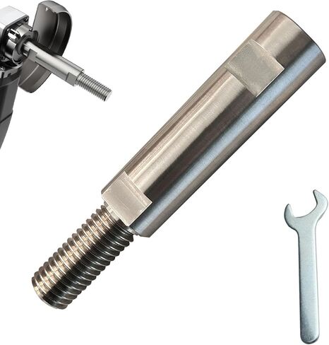 Neeki Flapper Adapter, stainless steel angle grinder adapter, compatible with 5/8"-11UNC thread angle grinders, with 1/4" & 1/8" arbor shanks, converts angle grinders to rotary tools in Kuwait