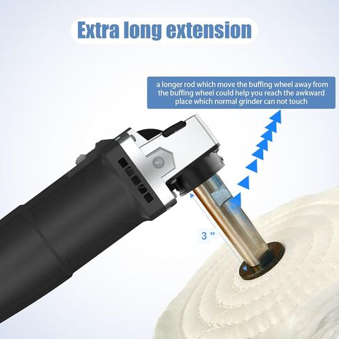 Neeki Flapper Adapter, stainless steel angle grinder adapter, compatible with 5/8"-11UNC thread angle grinders, with 1/4" & 1/8" arbor shanks, converts angle grinders to rotary tools in Kuwait