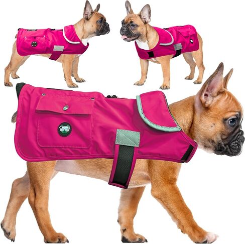 Joyride Harness FrostFlex Winter Dog Jacket - Fleece Lined & Water-Resistant - Snowsuit with Pockets for Treats & Poop Bags - Durable Cold Weather Dog Coat in Saudi Arabia