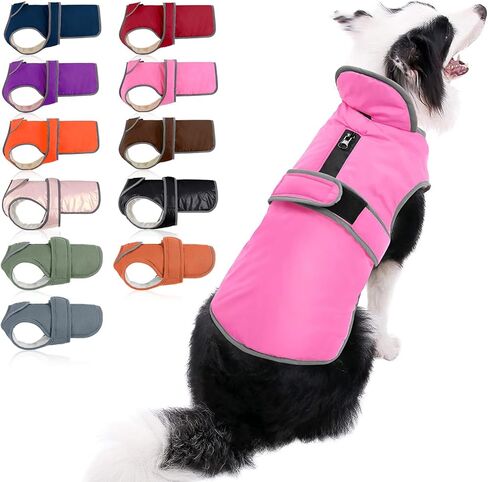 Migohi عاكس معطف الكلب المقاوم للماء - سترة دافئة عكسي سترة الشتاء العاصفة للكلاب الصغيرة إلى الكبيرة (البحرية ، م) in Kuwait