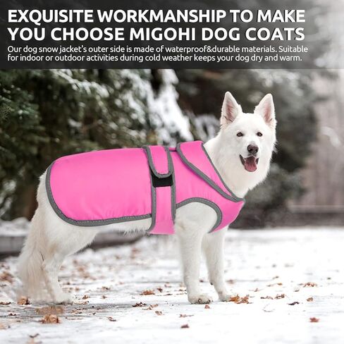 Migohi عاكس معطف الكلب المقاوم للماء - سترة دافئة عكسي سترة الشتاء العاصفة للكلاب الصغيرة إلى الكبيرة (البحرية ، م) in Kuwait