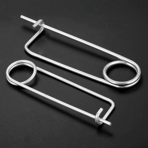 1SET BROOCH FASE STEEL COTTER PINS Spring PIN FRICK LOCK BROOCH LOCKING FARDERER for Farm Lawn Garden Garden -8sizes (4pcs/set ، الحجم: 5*110*41mm/0.20*4.33*1.69 بوصة) in Kuwait