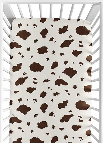 Sweet Jojo Designs Chocolate Brown Boy Baby Fitted Crib Sheet for Infant Newborn Nursery Toddler Bed Room Standard Mattress - Horseshoe Print for Western Cowboy Wild West Southern Charm South Country in Kuwait