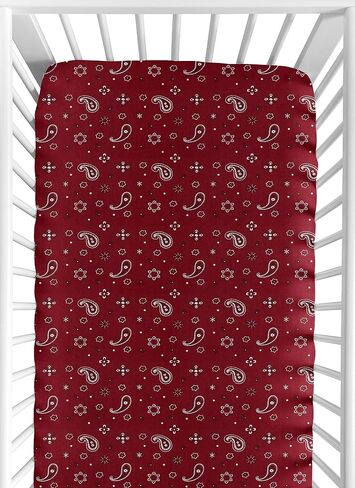 Sweet Jojo Designs Chocolate Brown Boy Baby Fitted Crib Sheet for Infant Newborn Nursery Toddler Bed Room Standard Mattress - Horseshoe Print for Western Cowboy Wild West Southern Charm South Country in Kuwait