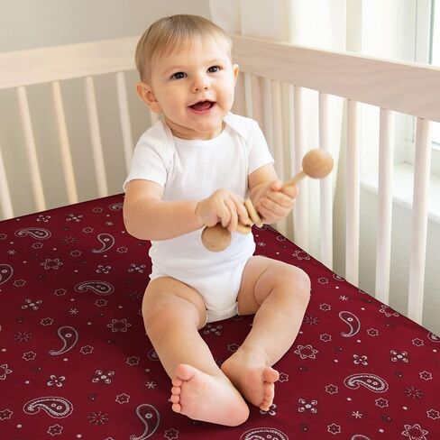 Sweet Jojo Designs Chocolate Brown Boy Baby Fitted Crib Sheet for Infant Newborn Nursery Toddler Bed Room Standard Mattress - Horseshoe Print for Western Cowboy Wild West Southern Charm South Country in Kuwait