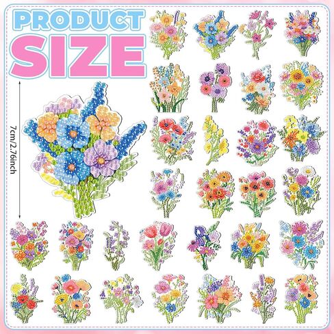 Xuhal 30 Pcs 4th of July Diamond Painting Magnets Patriotic Diamond Art Magnet Kits for Adults Memorial Day Red White Blue Animal 5D Rhinestone Refrigerator Magnetic Sticker for Fridge DIY Craft Gifts in Saudi Arabia