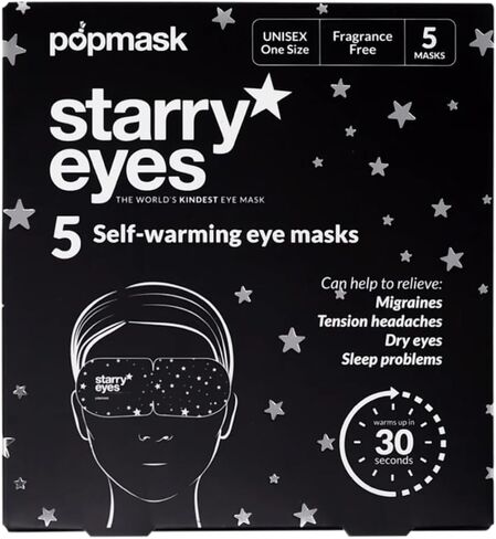 POPBAND Popmask Jet Setter Self-Heating Eye Mask, Jasmin Scent, Natural Heat Relief for Migraines, Headaches, Allergies, and Dry Eyes, 5 Individually Packaged Eye Masks in Saudi Arabia