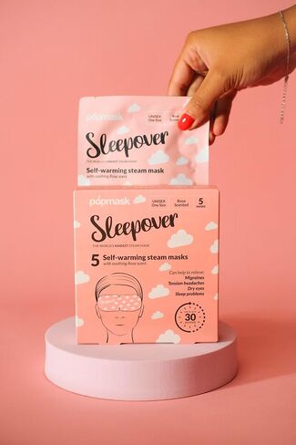 POPBAND Popmask Jet Setter Self-Heating Eye Mask, Jasmin Scent, Natural Heat Relief for Migraines, Headaches, Allergies, and Dry Eyes, 5 Individually Packaged Eye Masks in Saudi Arabia