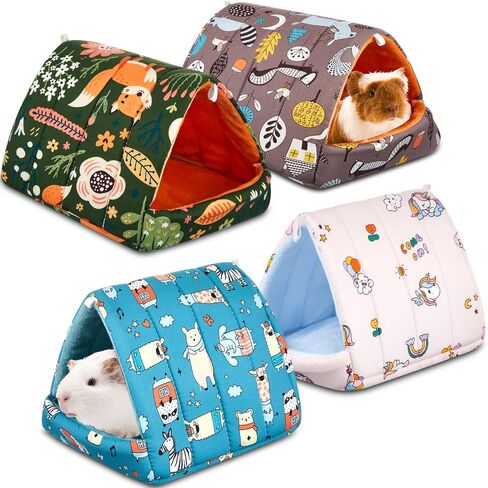 Cinnvoice Guinea Pig Hideout Bed Washable House Cage, Forest, 7.9 in in Saudi Arabia