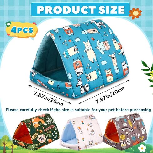 Cinnvoice Guinea Pig Hideout Bed Washable House Cage, Forest, 7.9 in in Saudi Arabia
