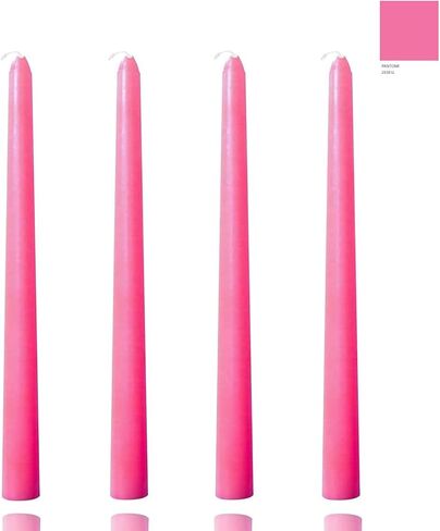 8 inch Taper Candles-Set of 4 Tapered Candle, Tall Candlesticks,Dripless and Smokeless,Home Dinner candle, Party, Wedding, Halloween, Christmas Candles (8 inch, Orange) in Kuwait