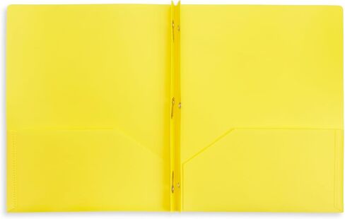 Blue Summit Heavy Duty Plastic Folders with 2 Pockets and Prongs, Bulk Size – 72 Blue Folders in Kuwait