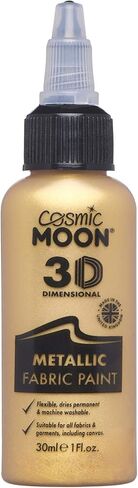 Cosmic Moon - Metallic 3D Fabric Paint - 1.01fl oz - Gold - Textile paint for clothes, t-shirts, bags, shoes & canvas in Saudi Arabia
